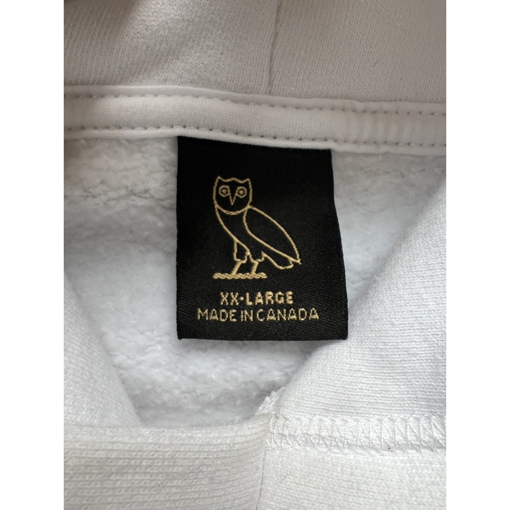 OVO Drake October's Very Own Classic Owl Pullover Sz 2XL Hoodie Sweatshirt White - Picture 5 of 7